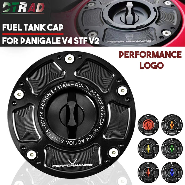 Ducati Fuel Tank Cap – CNC Aluminum, Keyless Quick Release for Panigale and Streetfighter