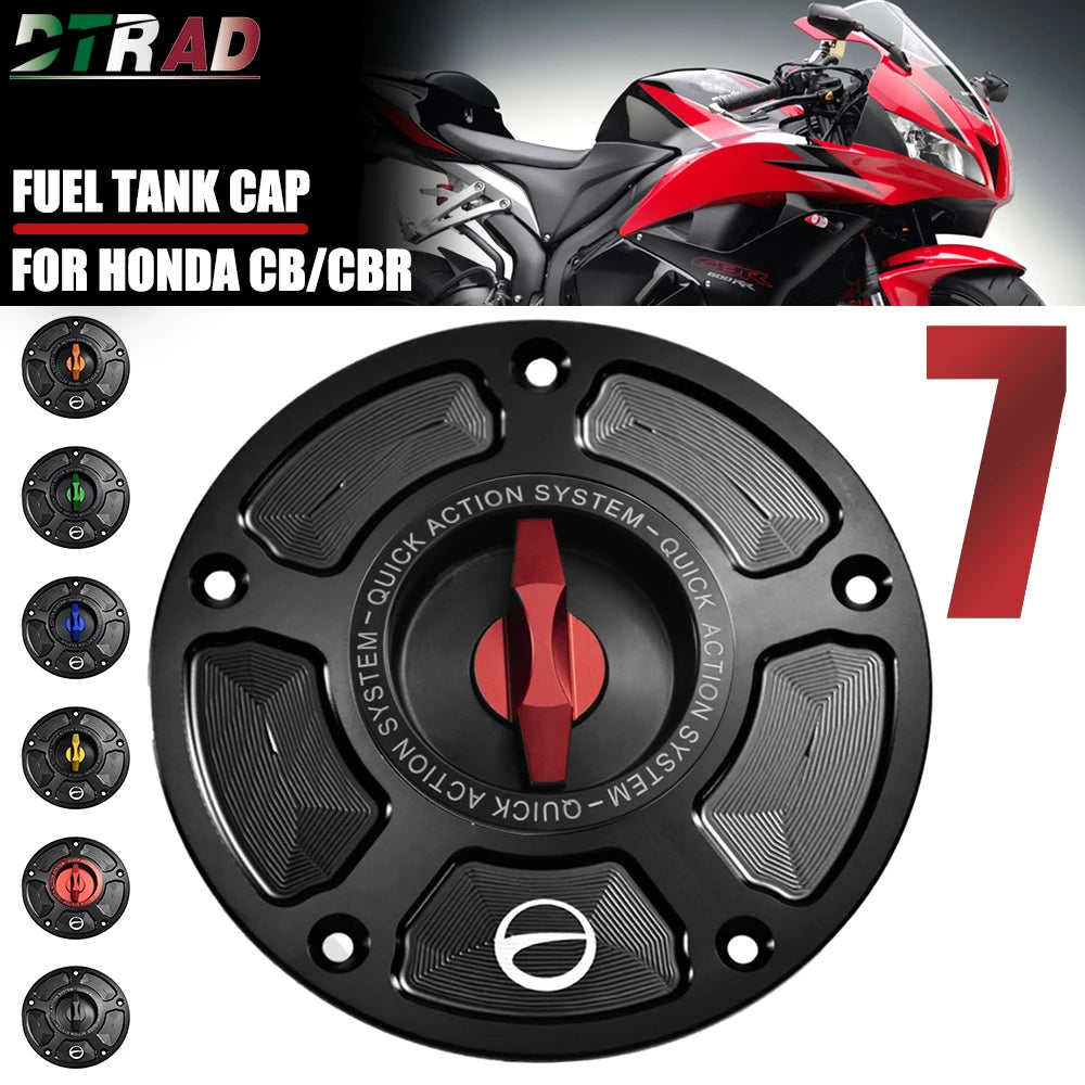 Quick Release Gas Cap for Honda Motorcycles | Durable CNC Aluminum (Multi Year/Make/Model)